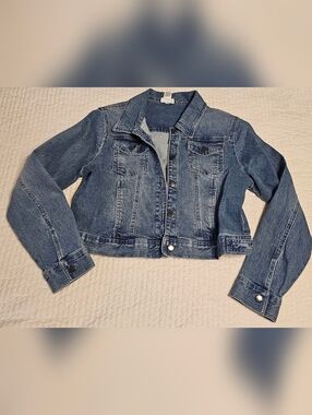 Cropped Denim Jacket By Nicole Miller